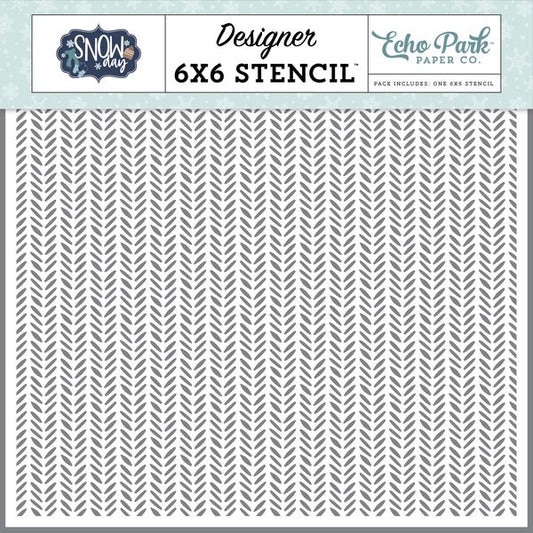 Echo Park Snow Day: Get Cozy Knit Stencil