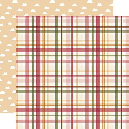 Echo Park Special Delivery Loved Girl Plaid DS Paper (1 Sheet)