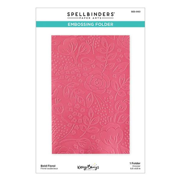 Spellbinders Bold Floral Embossing Folder by Kelly Bangs