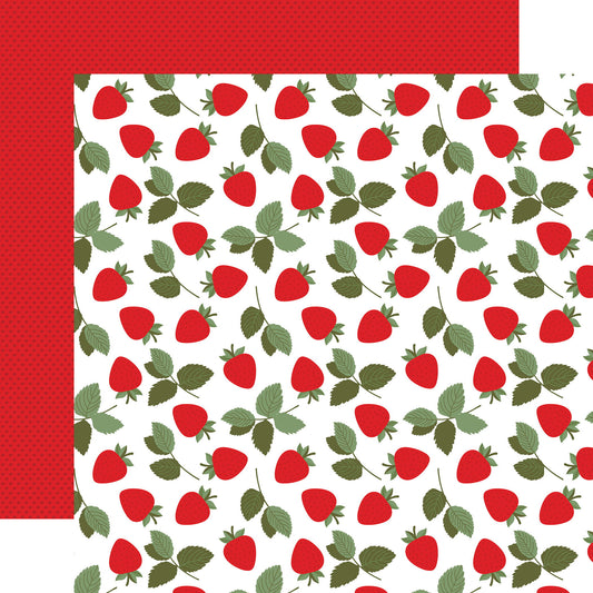 Echo Park Strawberry Fields: Strawberry Patch DS Paper (1 Sheet)