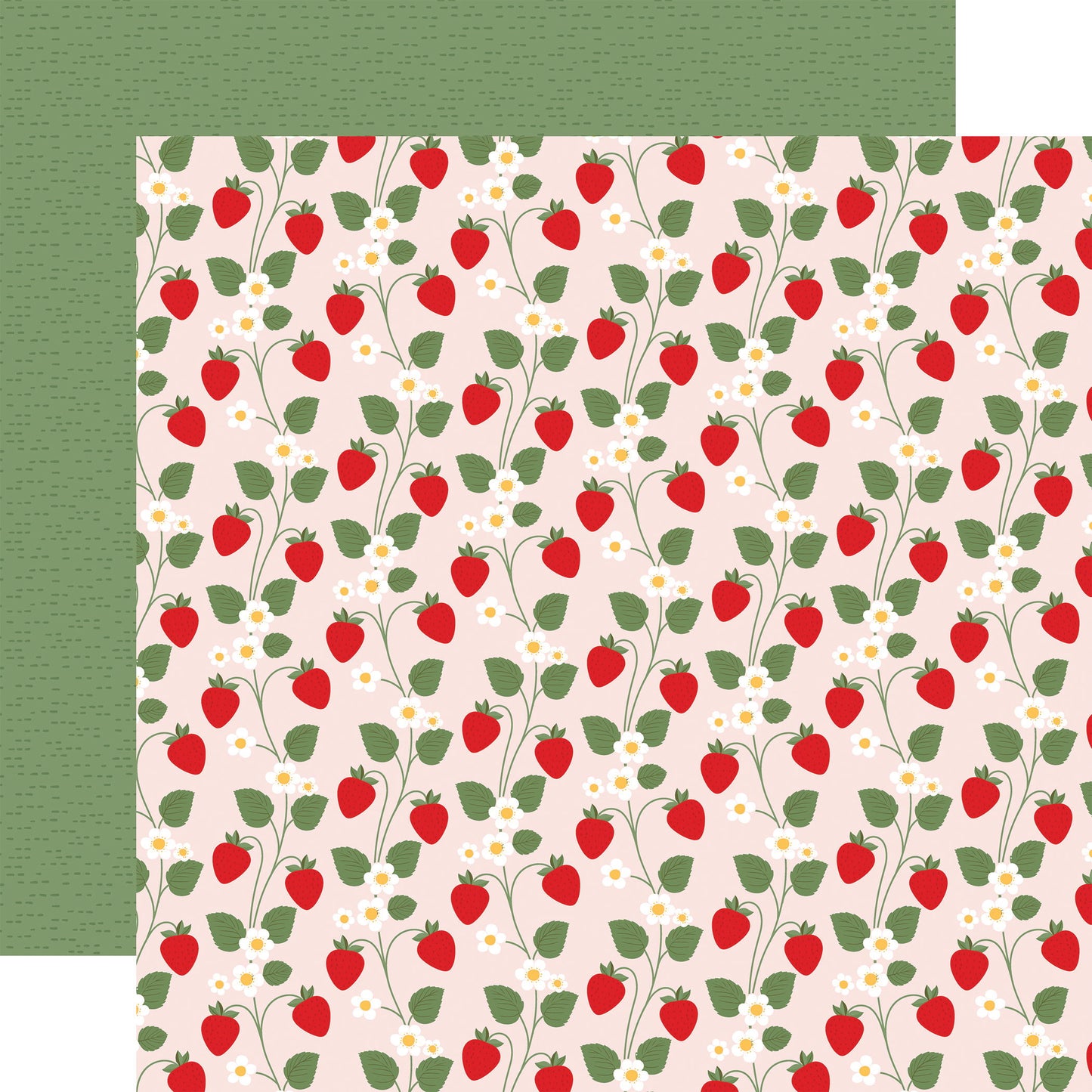 Echo Park Strawberry Fields: Blooming Berries DS Paper (1 Sheet)