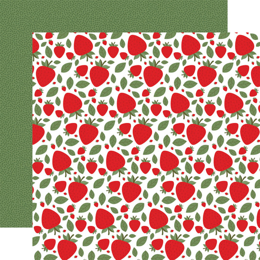 Echo Park Strawberry Fields: Picking Patch DS Paper (1 Sheet)