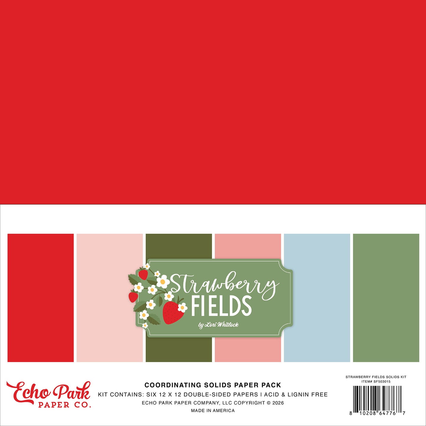 Echo Park Strawberry Fields Solids Kit