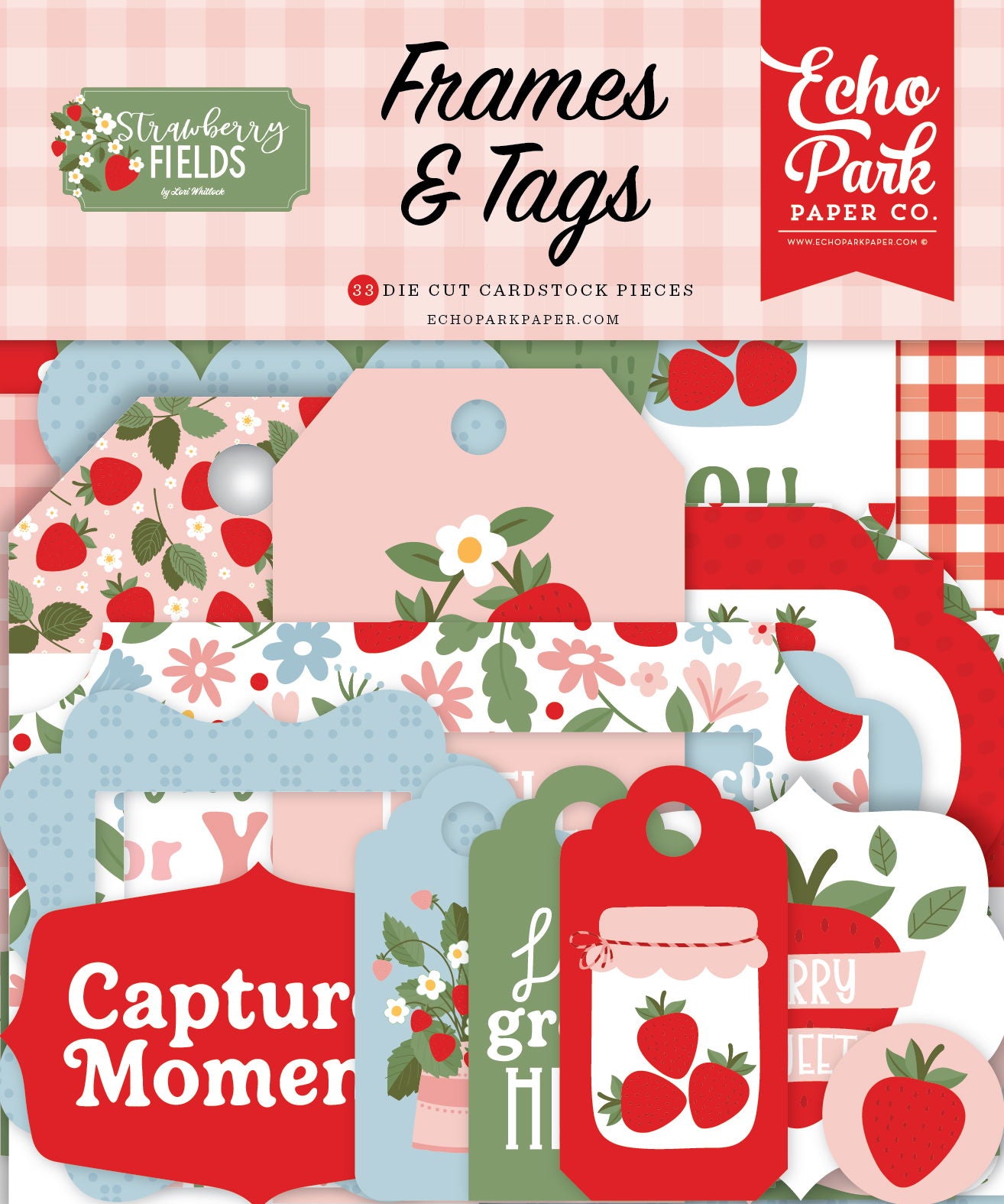 Echo Park Strawberry Fields Frames & Tags