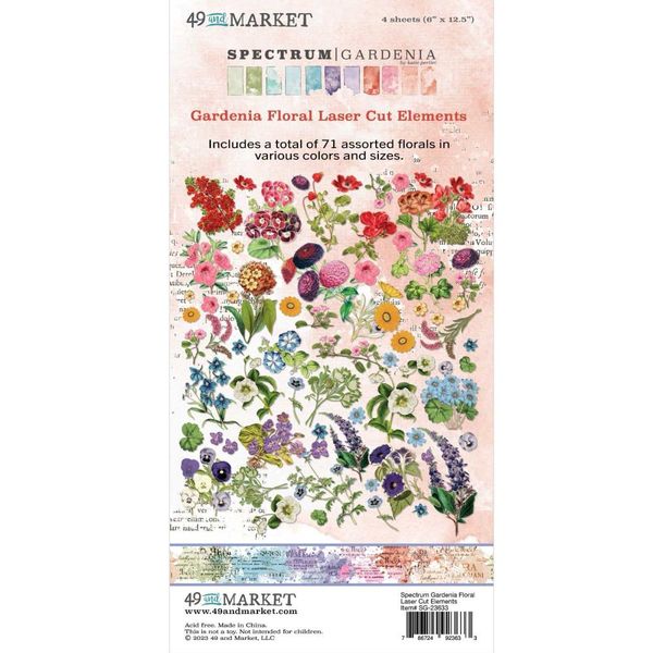 Gardenia Floral Laser Cut Eleme
