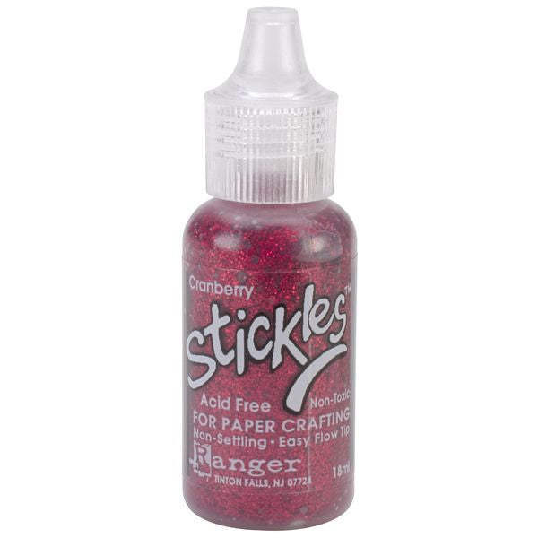 Ranger Cranberry Stickles Glitter Glue, .5 oz