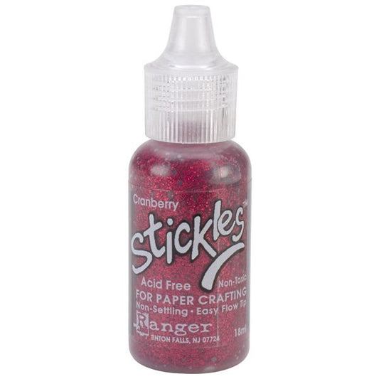 Ranger Cranberry Stickles Glitter Glue, .5 oz