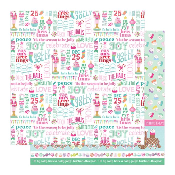 Photoplay Sugar Plum Double-Sided Cardstock 12"X12"-Sending Cheer