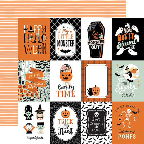 Echo Park Spooktacular Halloween: 3x4 Journaling Cards DS Paper (1 Sheet)
