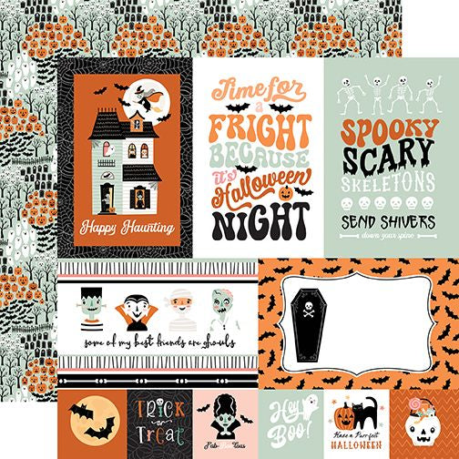 Echo Park Spooktacular Halloween: 4x6 Journaling Cards DS Paper (1 Sheet)
