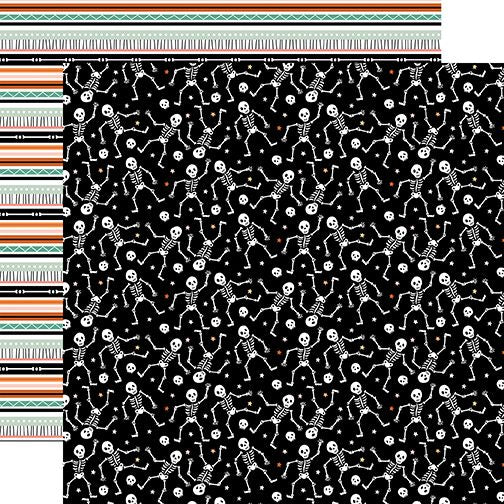 Echo Park Spooktacular Halloween: Scary Skeletons DS Paper (1 Sheet)