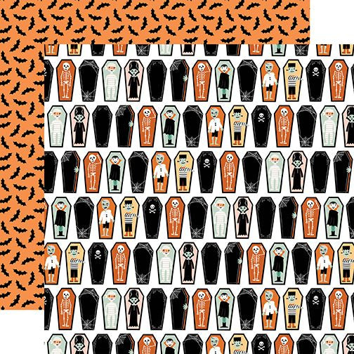 Echo Park Spooktacular Halloween: Coffin Friends DS Paper (1 Sheet)