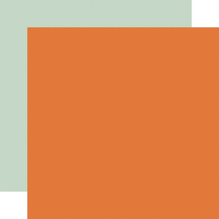 Echo Park Spooktacular Halloween: Orange / Mint 12x12 Coordinating Solid DS Paper (1 Sheet)
