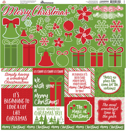 Reminisce Simply Christmas 12x12 Custom Sticker