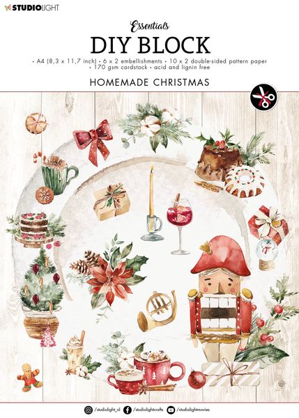 Studio Light Essentials DIY Block: Homemade Christmas, A4, 32 Sheets
