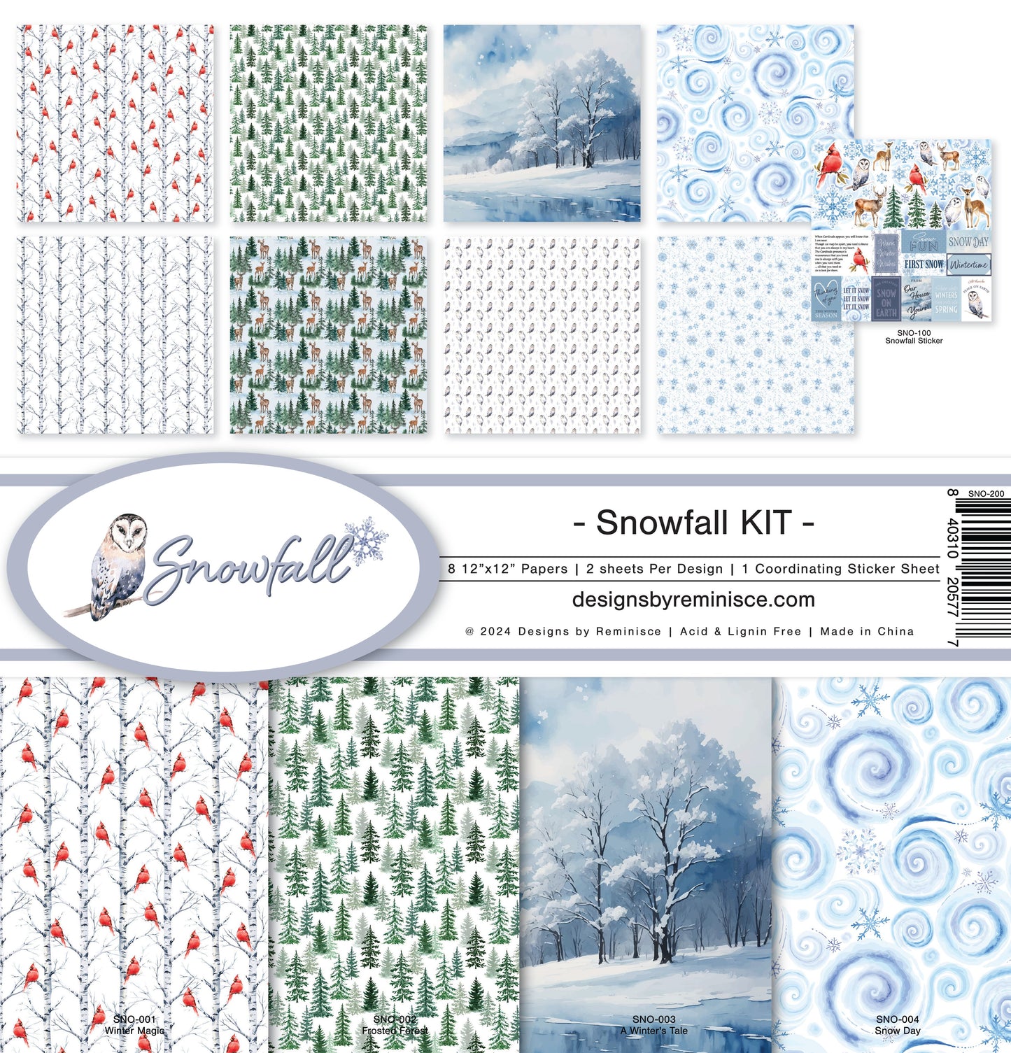 Reminisce Snowfall Collection Kit