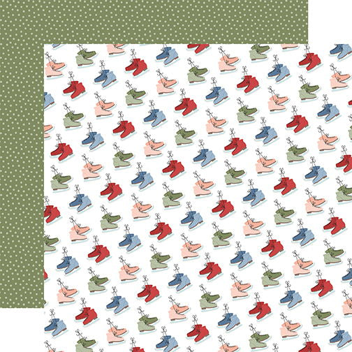 Chilling With My Snowmies Snow Fun Skates 12x12 DS Patterned Paper (1 Sheet)