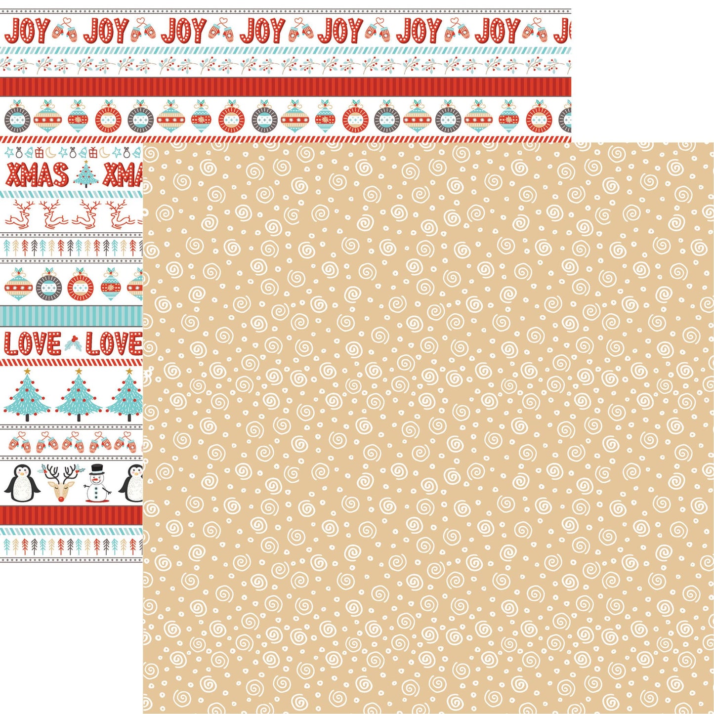 Reminisce Santa Squad: Holiday Swirl DS Paper (1 Sheet)