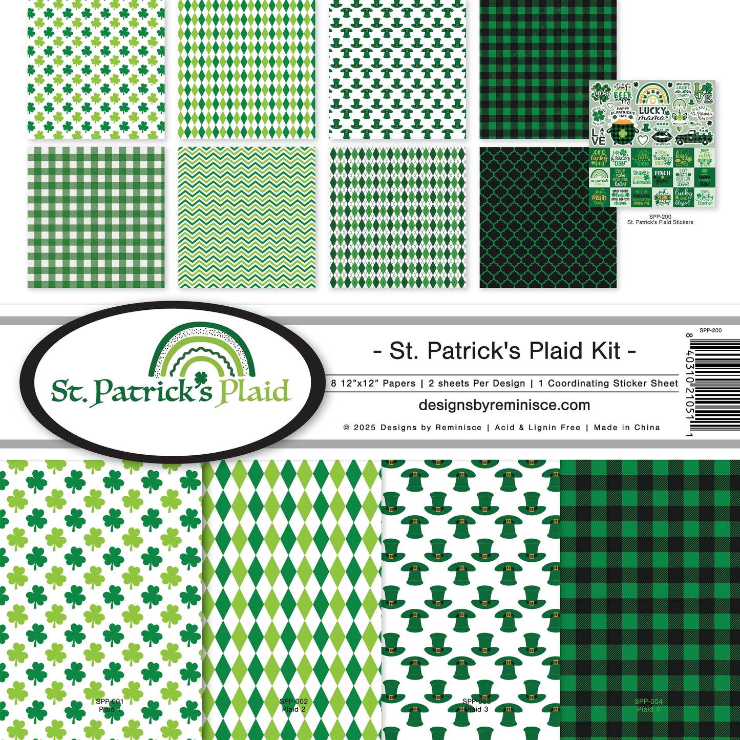 Reminisce St. Patrick's Plaid Collection Kit