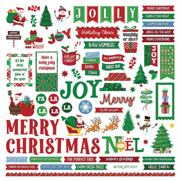PhotoPlay Santa Please Stop Here Elements 12"x12" Stickers