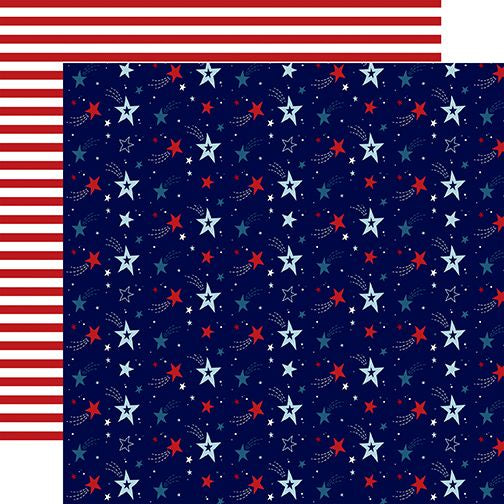 Stars and Stripes Forever Shooting Stars DS Paper (1 Sheet)