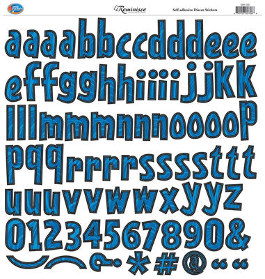 Reminisce Alphabet Die Cut Stickers 12X12