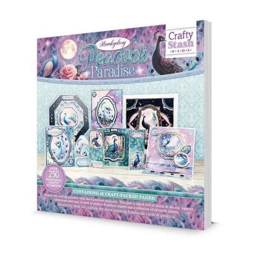 Hunkydory Crafts Crafty Stash Pads - Peacock Paradise