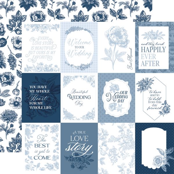 Echo Park Save the Date: 3x4 Journaling Cards DS Paper (1 Sheet)