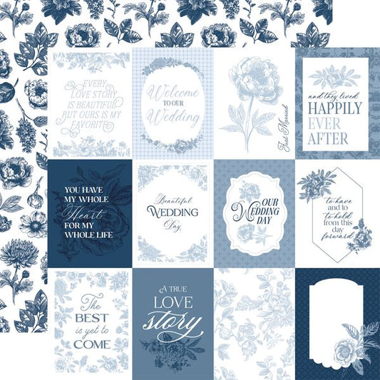 Echo Park Save the Date: 3x4 Journaling Cards DS Paper (1 Sheet)