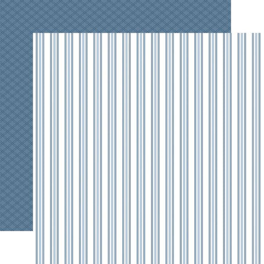 Echo Park Save the Date: Mr And Mrs Stripes DS Paper (1 Sheet)