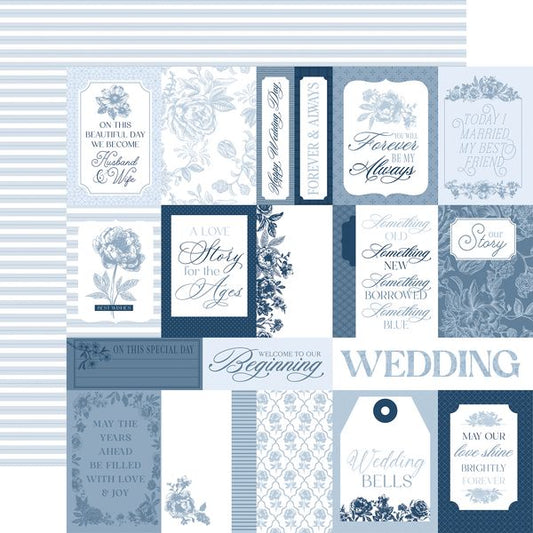 Echo Park Save the Date: Multi Journaling Cards DS Paper (1 Sheet)