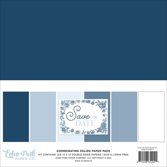 Echo Park Save The Date Solids Kit