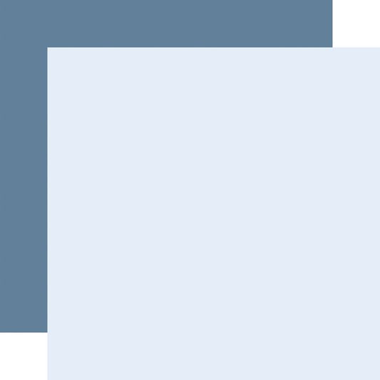 Echo Park Save the Date: Lt. Blue / Dk. Blue 12x12 Coordinating Solid DS Paper (1 Sheet)