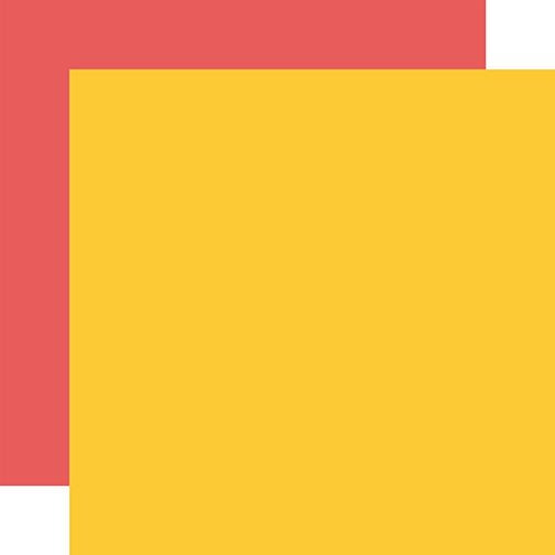 Sunny Days Ahead Yellow / Red 12x12 Coordinating Solid Paper (1 Sheet)