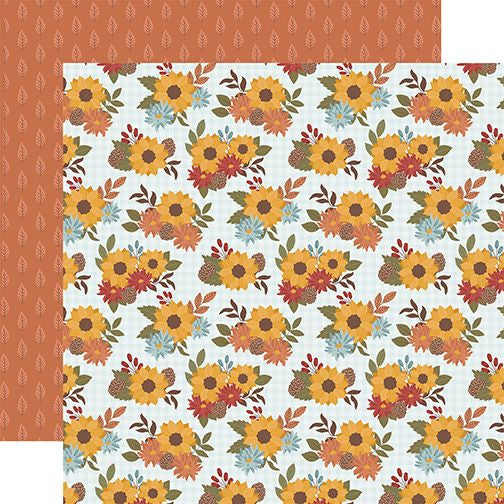 Echo Park Sweater Weather: Sweater Weather Floral 12"X12" Double-Sided Cardstock