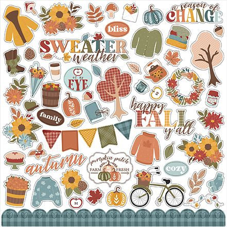 Sweater Weather 12"X12" Elements Cardstock Stickers