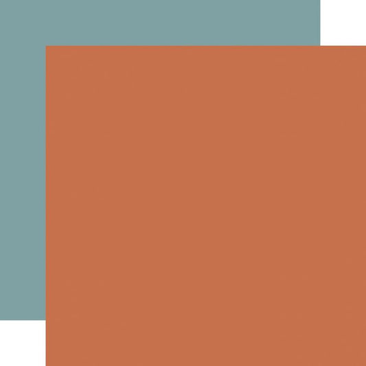 Echo Park Sweater Weather Double-Sided Cardstock 12"X12"-Orange/ Teal - 25 pack