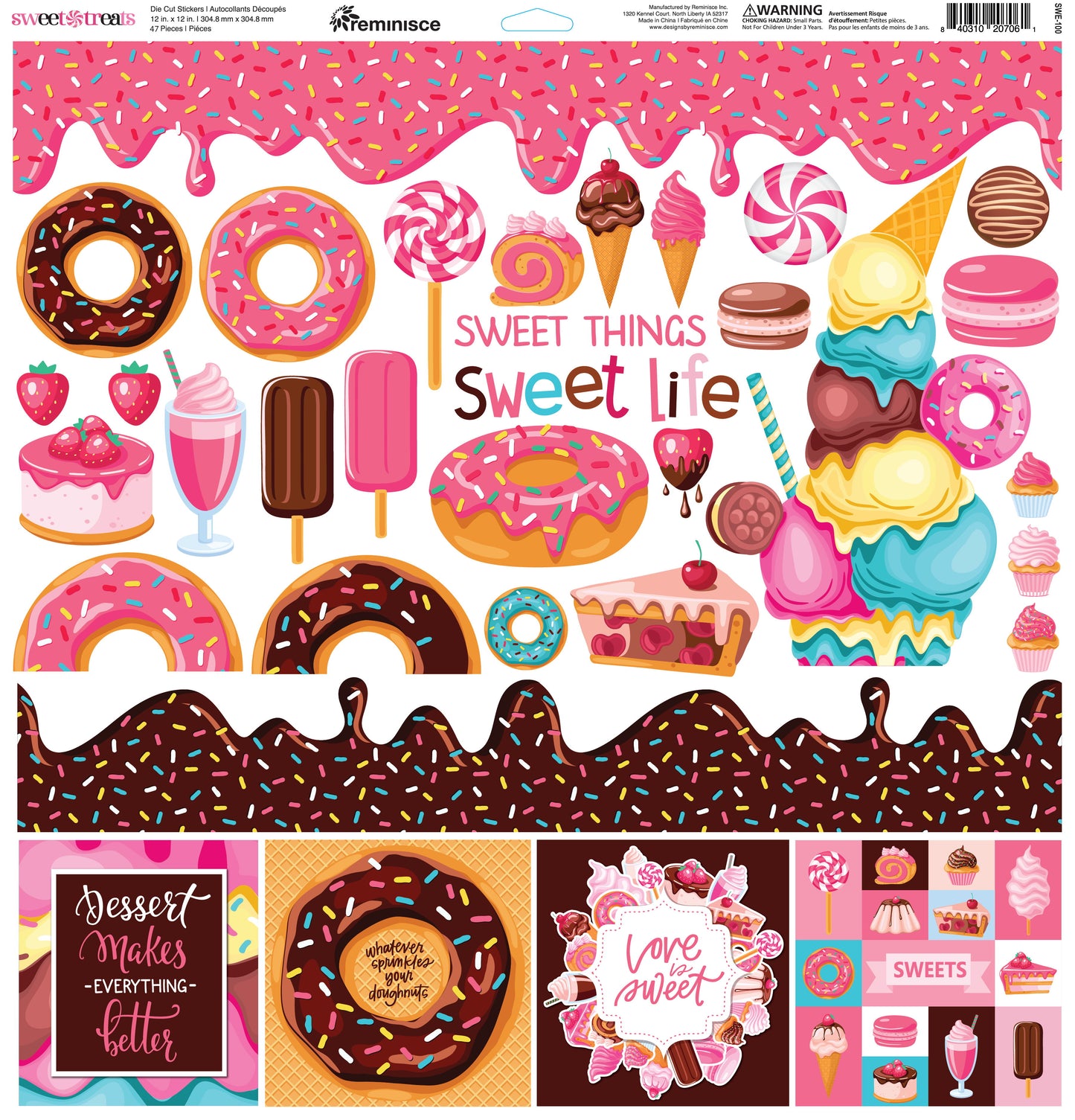Reminisce Sweet Treats 12x12 Sticker