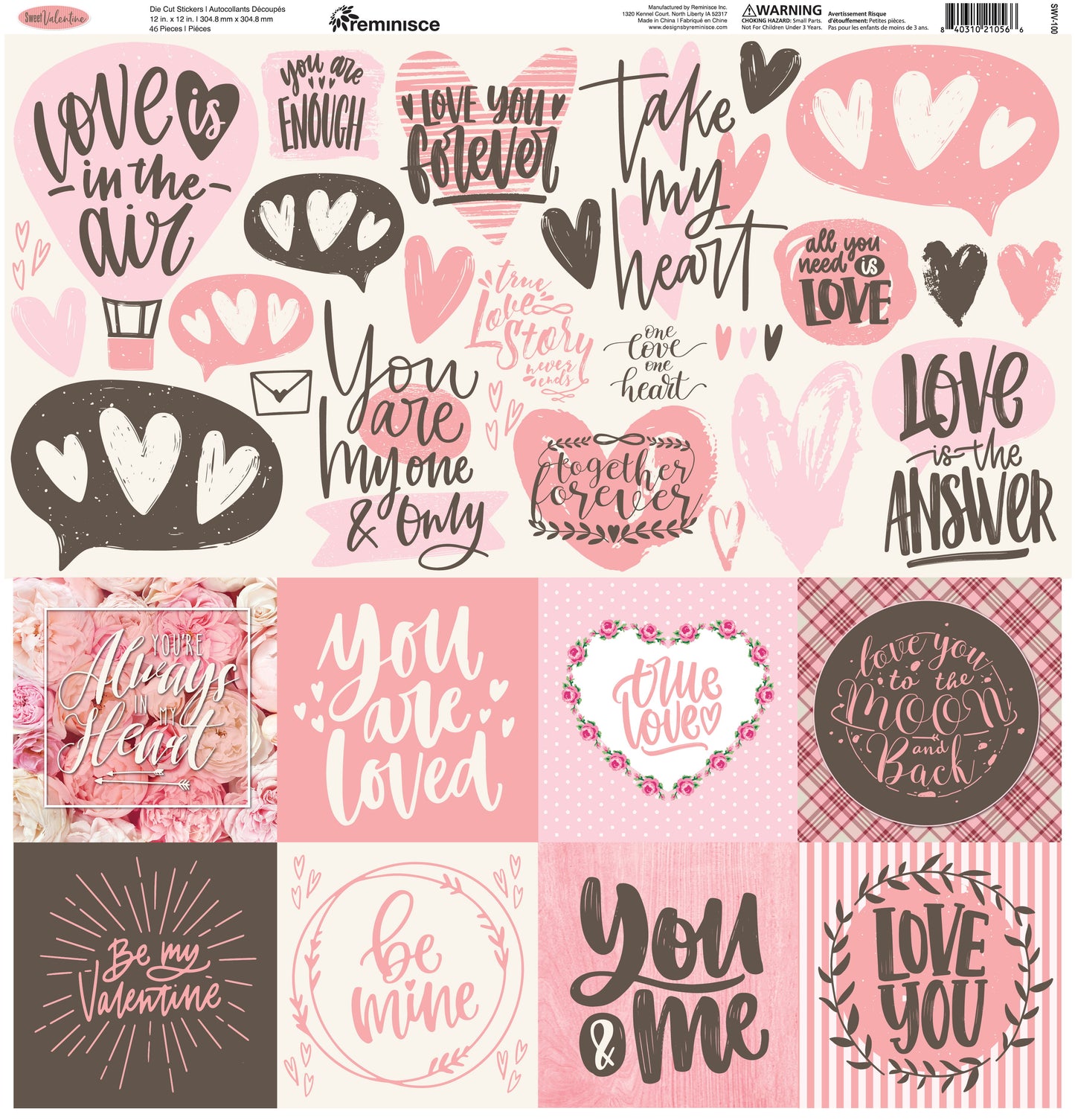 Reminisce Sweet Valentine 12x12 Sticker
