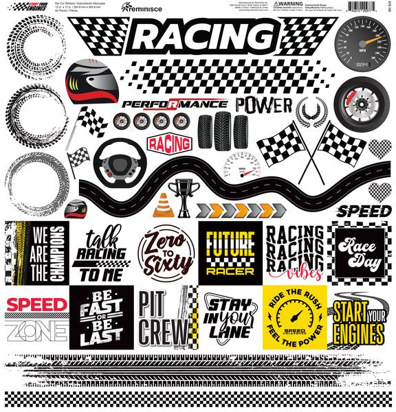 Reminisce Start Your Engines12x12 Sticker