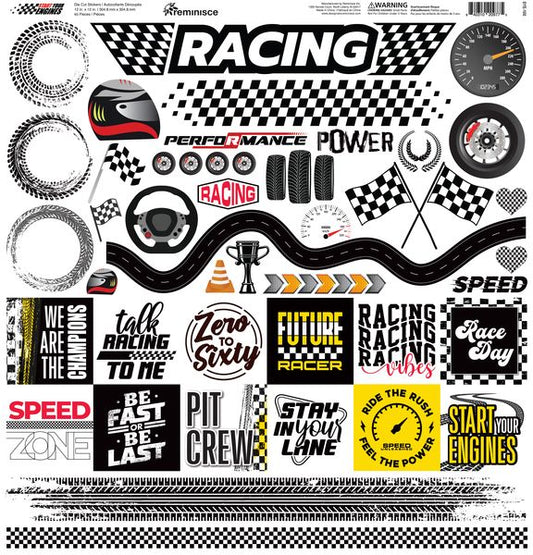 Reminisce Start Your Engines12x12 Sticker
