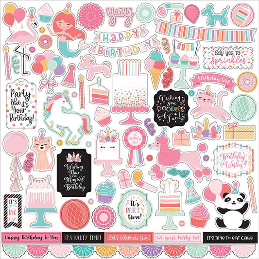 It's Your Birthday Girl Element Sticker