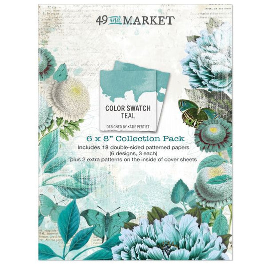 49 And Market Color Swatch Teal 6"X8" Collection Pack