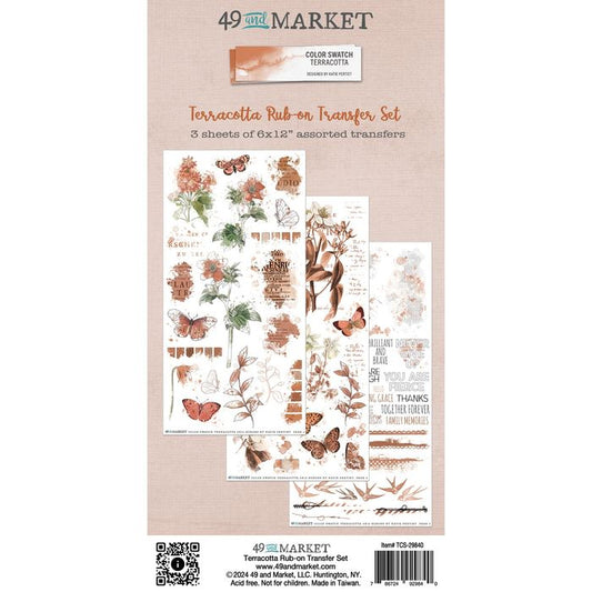 49 And Market Rub-On Transfer Set-Color Swatch: Terracotta