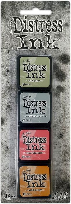 Tim Holtz Distress Mini Ink Pads 4/Pkg-Kit 7