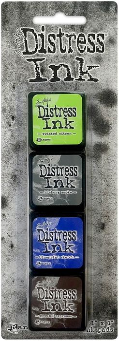 Tim Holtz Distress Mini Ink Pads 4/Pkg-Kit 14