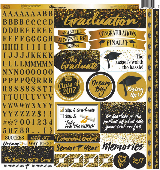 Reminisce The Graduate 12x12 Alpha Stickers