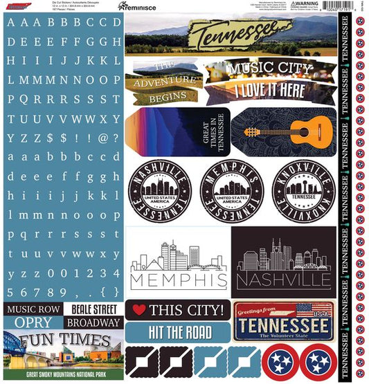 Reminisce Tennessee 12x12 Stickers