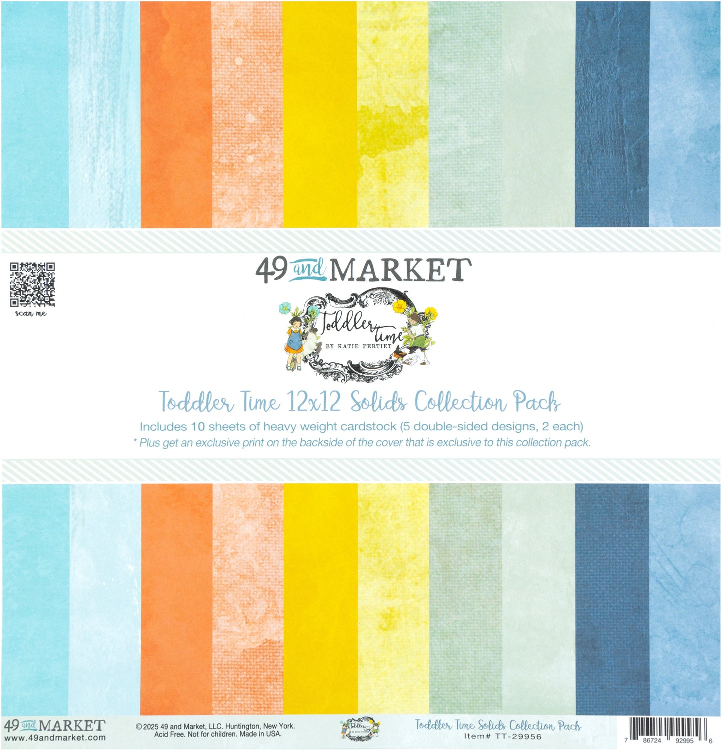 49 & Market Collection Pack 12"X12"-Toddler Time Solids