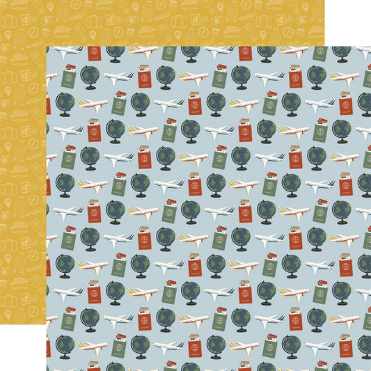 Echo Park It's Time To Travel: Time To Fly 12x12 Patterned Paper